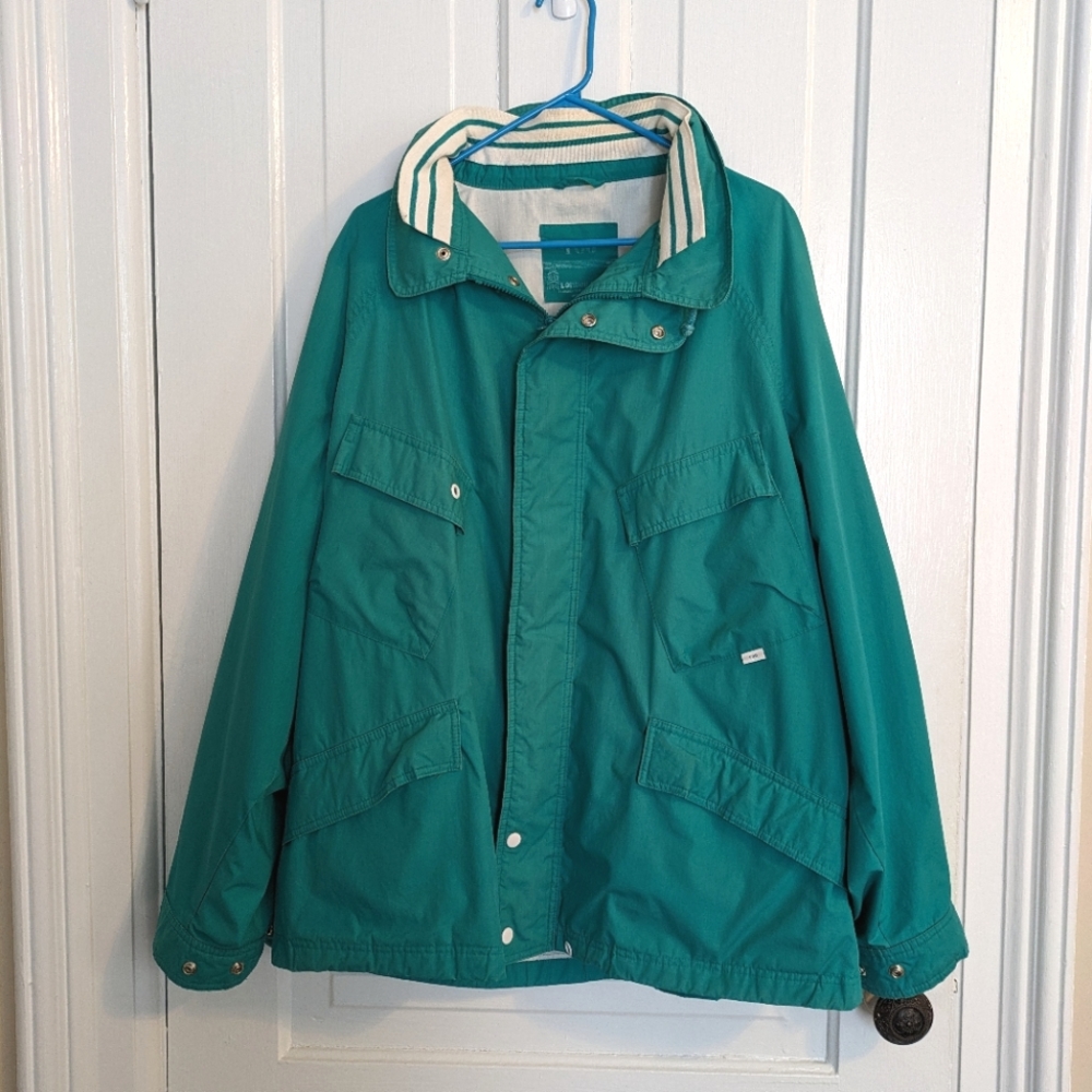 Vintage 80s London Fog Teal Windbreaker and Rain Jacket